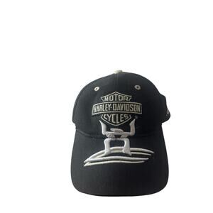 Vintage Harley Davidson Honolulu strap-back hat cap adult OSFA black biker